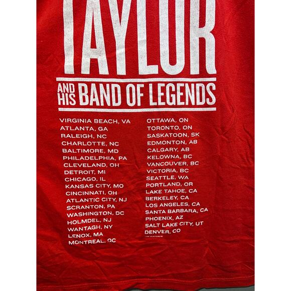 Womens James Taylor Tour Shirt Summer Concert 2008 Band Of Legends Tee M - Picture 8 of 10